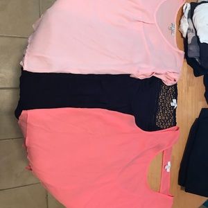 2 Charming Charlie shirts/one misc name, all XL